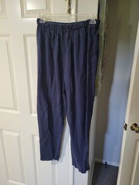 Elizabeth Suzann Early Days Mystery Pants L navy Linen
